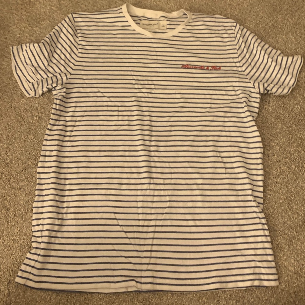Mens A&F Striped Tee